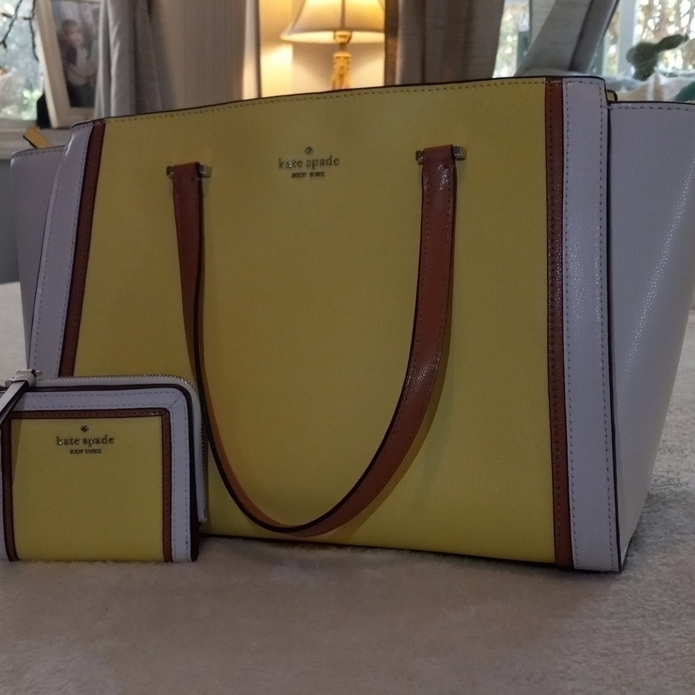 Kate Spade Patterson Drive Geraldine in Limelight w/ Matching Kate Spade Wallet